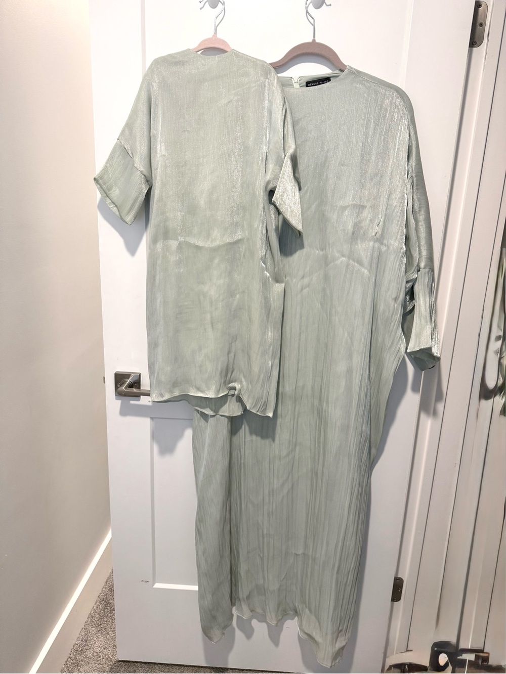 Demure Hijabs Light Sage Mommy and Me Kaftan Abaya